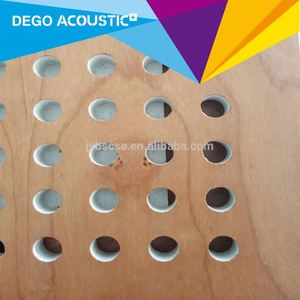 Sonido decorativo de techo y paneles de pared microporoso de madera perforado paneles de pared - Product Image 1