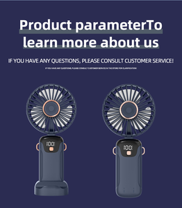 Mini-ventilateur portable rechargeable <span class=keywords><strong>en</strong></span> <span class=keywords><strong>gros</strong></span>, 1200 mAh, trois vitesses, affichage LED, chargement USB, écologique, pour voiture/camping-car - Product Image 2