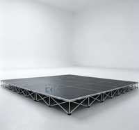 Plateforme de scène mobile en aluminium pour chœur, système de treillis de scène en aluminium, podium en contreplaqué pour scène