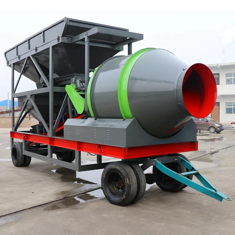 Pabrik pengelap beton kapasitas besar portabel dipasang truk beton pot pencampur