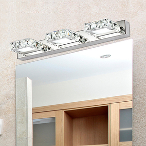 Bathroom Vanity <strong>Light</strong> 9W Warm White Cool White LED <strong>Wall</strong> <strong>Light</strong> <strong>Chrome</strong> Stainless Steel Crystal <strong>Light</strong> Fixture - Product Image 2
