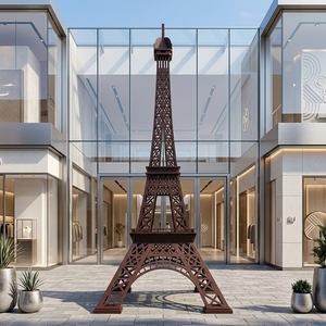 Statua Gigante Personalizzata della Torre <span class=keywords><strong>Eiffel</strong></span> in Metallo per Esterni/Modello in Ferro Grande da 3m-15m per Punti di Riferimento Cittadini e Decorazioni da Giardino - Product Image 1