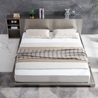 Cadre de lit en métal minimaliste en acier inoxydable 304, taille Queen, design durable personnalisable pour chambre d'hôtel, OEM ODM disponible