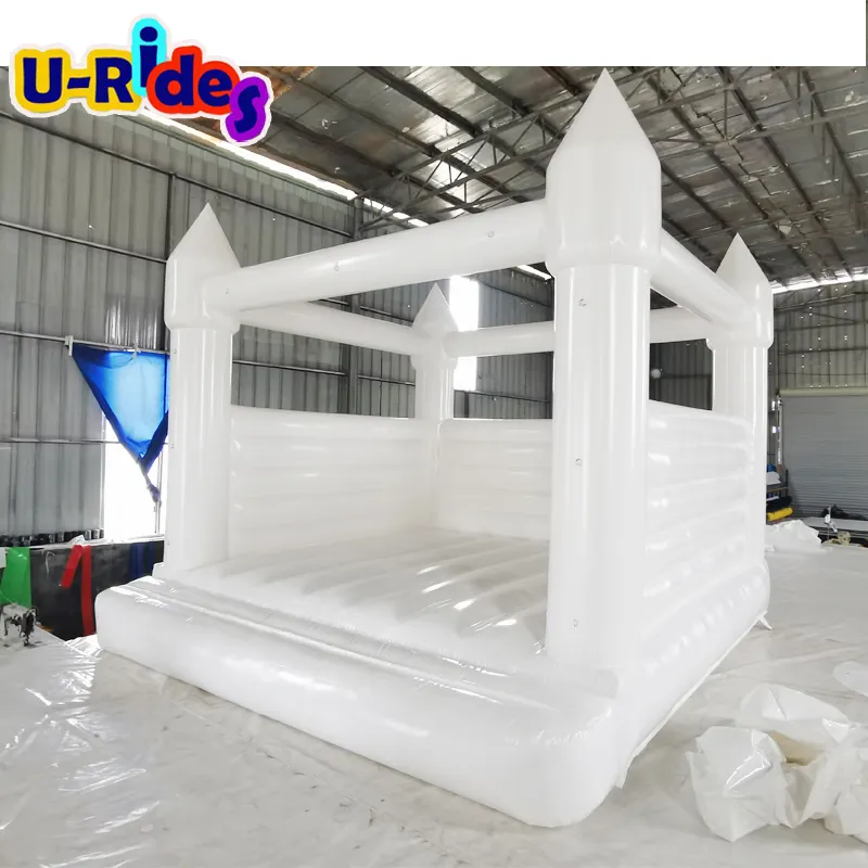 Bán Buôn Phổ Biến 4M * 4M Không Khí Lâu Đài Bouncy Sinh Nhật Đảng Bouncer Lâu Đài Inflatable Đám Cưới Trắng Nhà Bị Trả Lại