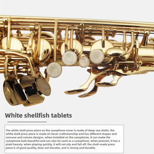 Saxophone ténor chinois personnalisé en gros avec finition laquée dorée, étui étanche, instrument en laiton de qualité supérieure - Product Image 2