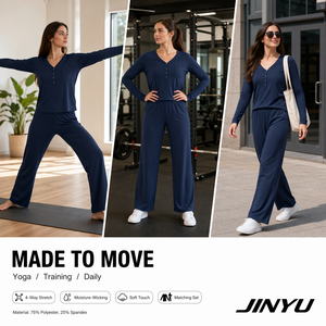 Offerta Deluxe con Stock Locale a Perth, Set per il Sonno Non Tossico, Collo a V con Bottoni, Blu Navy, per Donna, SYD MEL BNE Australia, Vendita all'Ingrosso - Product Image 3