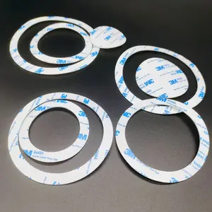 Kunden spezifische kreisförmige Silikon gummi dichtung mit doppelseitiger 3M-Klebedichtung
