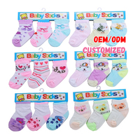 Logo personnalisé mignon dessin animé bébé chaussettes rayé bouche ample coton biologique bébé garçon chaussettes personnalisé blanc bébé chaussettes