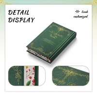 Libro Personalizado de Tapa Dura con Bordes de Colores y Estampado en Dorado, Papel Offset Único, Diseño de Libro Personalizado para Clientes