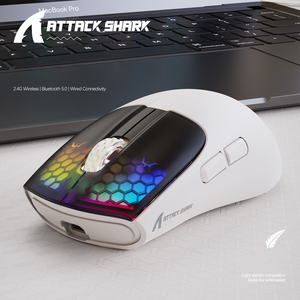 Ratón inalámbrico Attack Shark X5 RGB de tres modos, juego de deportes electrónicos ligero, ratón inalámbrico con cable BT - Product Image 2