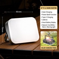 Lampe de camping multi-mode Brightenlux, éclairage blanc, chaud et rouge, gradation progressive, 800LM, lanterne solaire avec batterie de secours