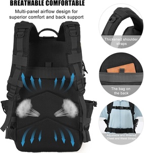 Tactical <b>Backpack</b> 50L Molle Daypack Waterproof Outdoor Hiking Hunting Camping Laptop Bag For Men Large Capacity Rucksack - Product Image 4