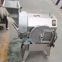Commerciële multifunctionele groente- en fruitsnijder met motor 1500W voor komkommerreepjes, aardappel-, radijs- en zoete aardappelblokjes.