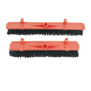 EcoClean 24インチ商業用ヘビーデューティー屋内屋外デッキクリーニングプラスチックプッシュブルーム140 cmスチールハンドル付き - Product Image 2