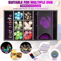 Boîte de rangement pour dés MIO DND, tour à dés, en cuir PU, personnalisable, écologique, durable, cadeau RPG pour D&D pour les joueurs