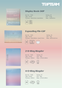 Cartella ad Anelli TOPTEAM, Resistente in PP, 3-4 Fori, <span class=keywords><strong>Formato</strong></span> <span class=keywords><strong>A4</strong></span>, Design Sfumato, Stampa UV, Dimensioni Personalizzabili - Product Image 4