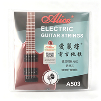 Senar Gitar Elektrik Alice A503 Reinforced Ball End 09-42 Gauge Anti-Putus Berlapis Nikel Tahan Lama untuk Satu Set
