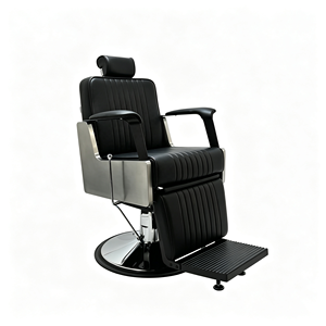Fauteuil de Barbier Vintage Européen 2026 en Cuir PU, Robuste avec Pompe Hydraulique Réglable en Hauteur pour Salon de Coiffure Hommes - Product Image 4