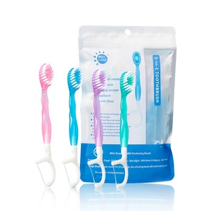<span class=keywords><strong>Brosse</strong></span> <span class=keywords><strong>à</strong></span> dents jetable OEM mini <span class=keywords><strong>avec</strong></span> <span class=keywords><strong>dentifrice</strong></span> en perles éclatantes, <span class=keywords><strong>brosse</strong></span> <span class=keywords><strong>à</strong></span> dents <span class=keywords><strong>de</strong></span> <span class=keywords><strong>voyage</strong></span> 3-en-1 sans eau <span class=keywords><strong>avec</strong></span> fil dentaire et gratte-langue - Product Image 1