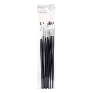 Lot de 7 pinceaux à ongles à manche noir, pinceaux plats pour gel de construction, pinceaux pour vernis gel, pinceaux acryliques, différentes tailles, poils en nylon, pinceaux à ongles en gel pour salon - Product Image 6