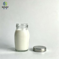 Pot en verre incurvé de 130 ml avec couvercle à vis, récipient transparent de qualité alimentaire pour petites portions de miel et de confiture, emballage en gros