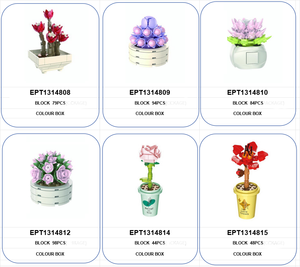 Dollartoys 2024 nuevo 111 Uds florero juego de bloques de construcción plástico DIY decoración modelo Moc ladrillos para niños y adultos - Product Image 3