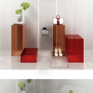 Tf Regenboog Plexiglas Showcase Display Stand Acryl Plinths En Sokkels Voor Tentoonstelling Retail Fysieke Winkel Winkelen