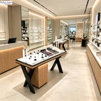 Table de présentation de cosmétiques en bois moderne Maxsen, écologique et personnalisée, avec éclairage LED, pour démonstration et test de maquillage