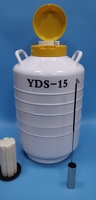 Conteneur de stockage sous pression en acier inoxydable de petite capacité (3L/15L) avec revêtement époxy pour azote liquide, destiné au semence bovine