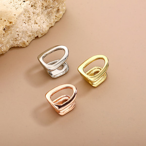 Grillz unique en forme de O creux, poli, ornement dentaire hip-hop, accessoire de mode polyvalent unisexe - Product Image 1