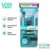 Machine à griffes transparente en métal, machine d'arcade commerciale à monnayeur à fort potentiel de revenus, machine à griffes à prix, thème personnalisé OEM ODM