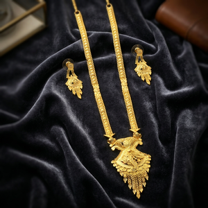 Wholesale 14K 18K 24K Micro Gold Traditional Long Necklaces Set, Fashion Long Jewelry Set, Brass Micro Forming Long Jewelry Set. - Product Image 2