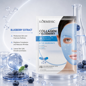Mascarilla Facial de Colágeno y Centella Asiática de 30 ml de Marca Privada KORMESIC, Mascarilla Facial Hidratante y Calmante con Esencia de Rosa y Semilla de Uva - Product Image 4