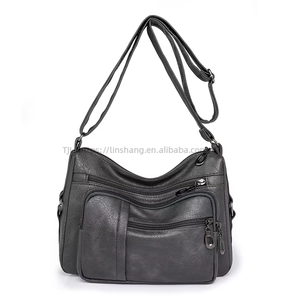 Retro Fashion PU Large-Capacity Multi-Compartment Single <b>Strap</b> Mom Bag for Middle-Aged Elderly Women <b>Shoulder</b> Crossbody Tanjing - Product Image 5