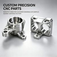 Rotule de direction usinée CNC de précision sur mesure et boîtier de roulement à double alésage, supports structurels usinés CNC de haute précision OEM