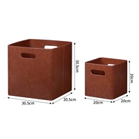 Panier de rangement portable de luxe léger personnalisé en cuir pour vêtements sales, idéal pour salle de bain, hôtel, facile à nettoyer, panier à livres et articles divers