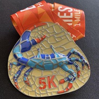 Médailles de course sportives de haute qualité, design 3D, tortue de mer, médailles de sublimation