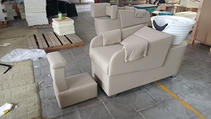 Luxury Modern <b>LED</b> Light Portable Shampoo <b>Bed</b> High-Density Foam Reclining Hair Washing Chair for Spa Salon Hotel Use - Product Image 3