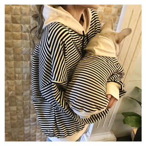 Trajes de Bulldog Francés OEM, conjunto para mascotas, Sudadera con capucha a juego, ropa humana - Product Image 6