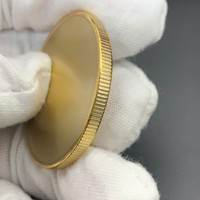Pièce commémorative vierge en acier plaqué or et argent, à découpe, impression et gravure laser, idéale pour la promotion, les souvenirs et les cadeaux – Vente chaude