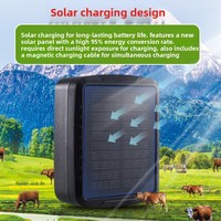 Traceur GPS solaire 4G étanche IP67 à positions multiples pour vaches et moutons avec mémoire de 64 Go