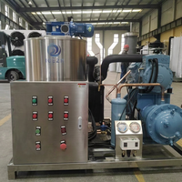 Machine à glace en flocons industrielle ZR - Production de 1 à 3 tonnes - Acier inoxydable 304/316L - Pour marché de la pêche et des fruits de mer