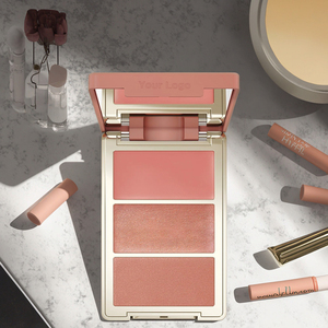 Hot Luxury vàng 7 sắc thái Mới Màu Hồng kem bột Blush biểu tượng tùy chỉnh dài mặc matte & Dewy kết thúc sôi động màu xanh màu hồng 2 trong 1 Blush - Product Image 1