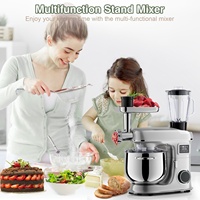 Robot pâtissier 8L 5 vitesses en acier inoxydable avec bol relevable 1500W et crochet pétrisseur – Modèle 2026 pour la cuisine domestique