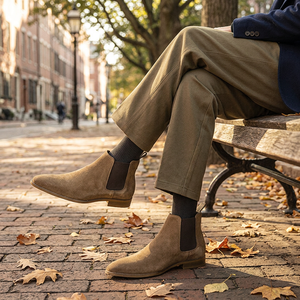 Trendy Scratch Resistant Matte Surface Men's <b>Shoes</b> Minimalist Retro Suede Walking Style <b>Shoes</b> Breathable Men Outdoor <b>Shoes</b> - Product Image 1