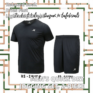 Conjunto Deportivo de Verano para Hombre, de Punto Térmico, de Poliéster/Algodón, para Correr, de Secado Rápido, Transpirable, Camiseta y Pantalones Cortos Sólidos de 2 Piezas - Product Image 2