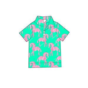 Offre Spéciale – Polo Enfant Garçon à Col Montant et Manches Courtes, Motif Personnalisé, Fermeture Éclair, Vêtement d'Été pour Enfants - Product Image 3