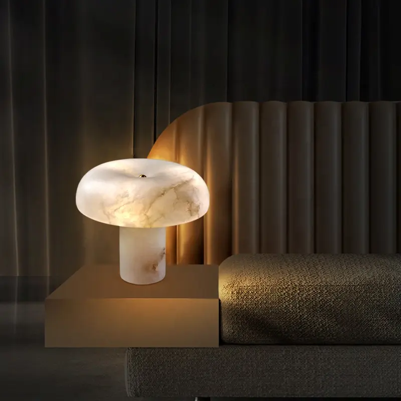 New Design Color Simple Style Marble Mushroom Desk Lighting Best Sellers Product Alabaster marble table Lamp