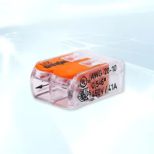 מקורי WAGO 221-612 2 מוט פלסטיק לדחוף מהיר להתחבר חוט מחבר עבור חיווט 6mm2