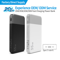 Cargador Portátil de 35W 45W 65W 90W 10000mAh 20000mAh con Carga Rápida USB-C PD, Fabricante de Baterías Externas para Laptop y Teléfono
